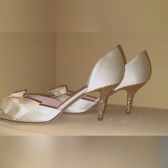 kate spade Shoes - kate spade "Sala" peep toe pumps with glitter heel